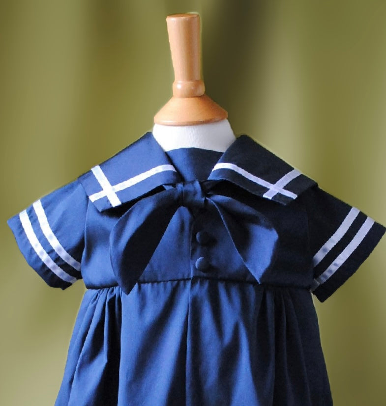 Sailor suit ‘Noah’ Boys Christening outfit and hat