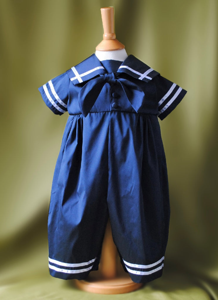 Sailor suit ‘Noah’ Boys Christening outfit and hat