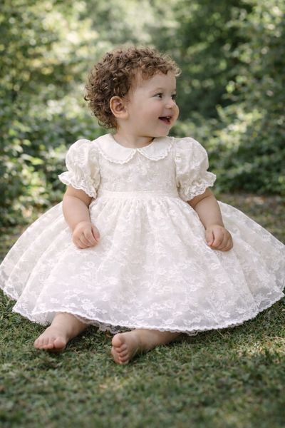Christiana hand beaded Christening dress set