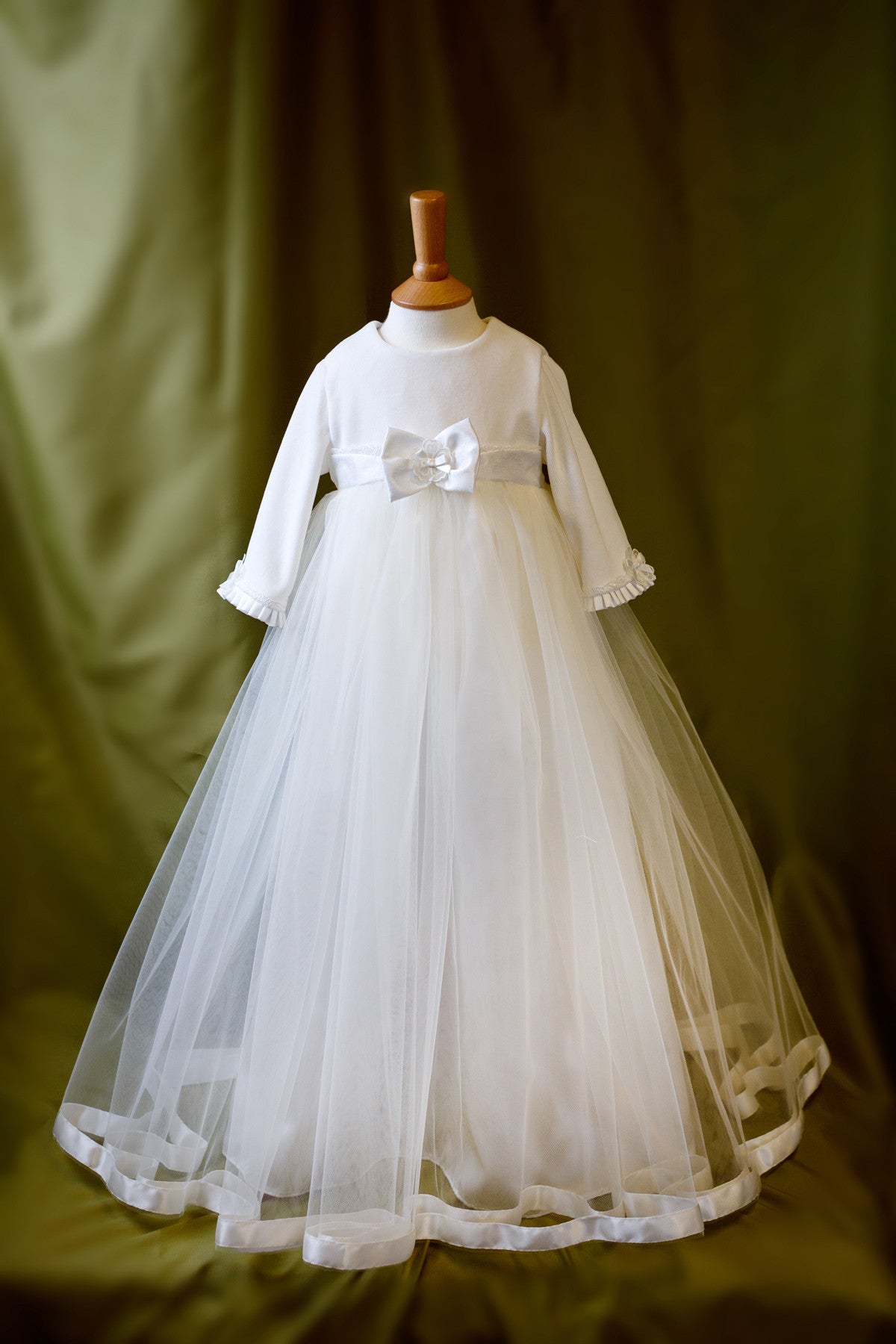 Winter Christening Gown - Grace - Angels & Fishes Winter Christening Gown - Grace - Angels & Fishes