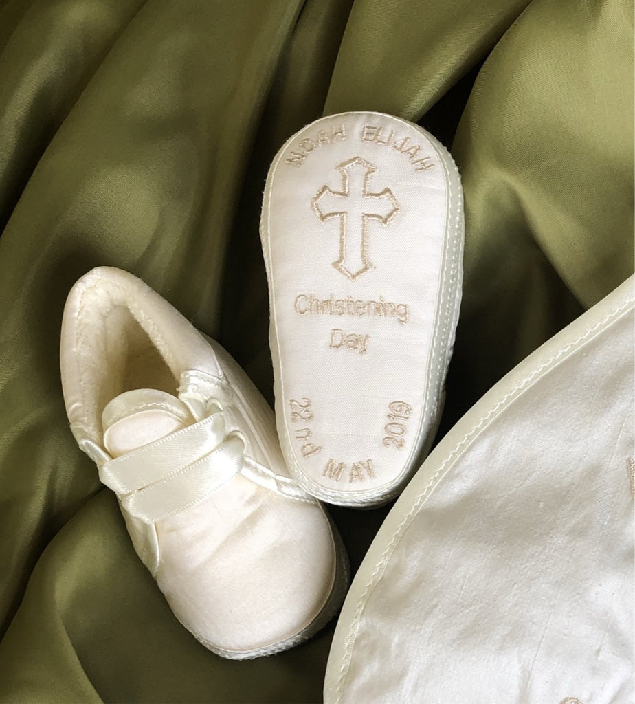 Copy of Personalised Christening Shoes and Bib set