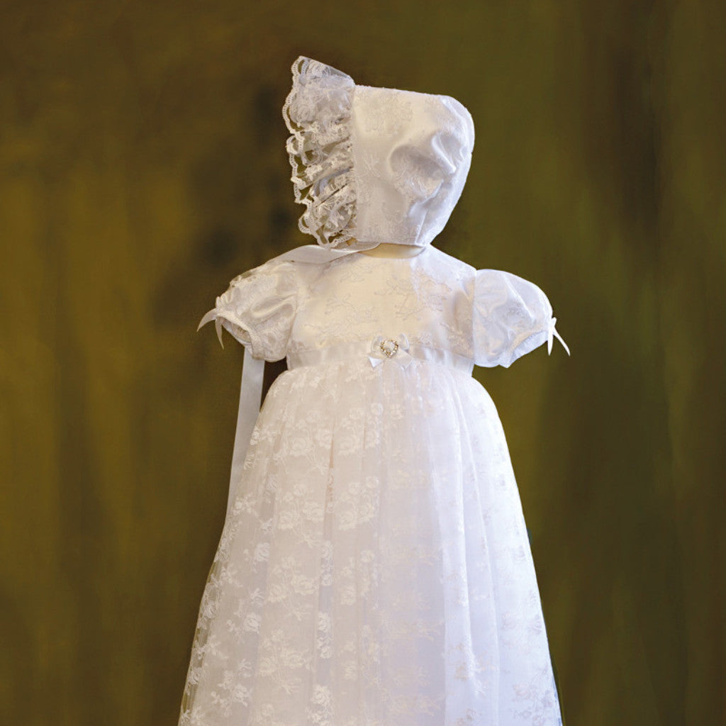 Lace Christening Gown and Bonnet ‘Maria’